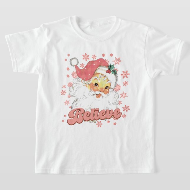 T-shirt Noël rose Père Noël Holiday (Poser)