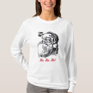 T-shirt Noël rouge blanc noir vintage du père noël