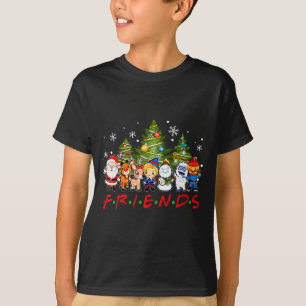 T-shirt Noël Santa Amis Rudolph Bonhomme de neige Famille
