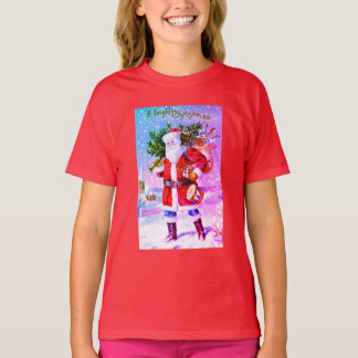 T-shirt Noël Santa arbre et cadeaux festifs