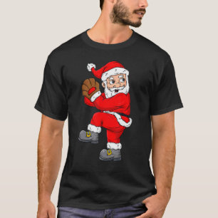 T-shirt Noël Santa Claus Baseball Pitcher Boys T Enfants