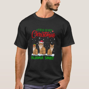 T-shirt Noël Santa Hat Reindeer Savannah Chat Noël Paj