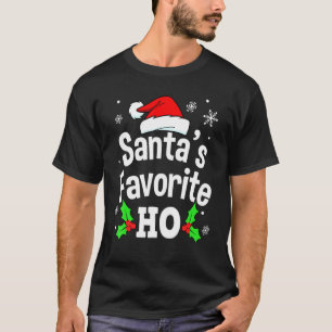 T-shirt Noël Santas Favori Ho mignonne Hommes Femmes Husb