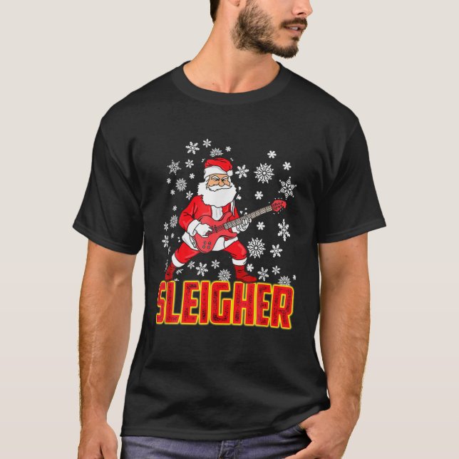 T-shirt Noël Sleighter Santa Clause Noël (Devant)