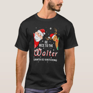 T-shirt Noël Soit Sympa Pour Le Garçon Que Père Noël Regar