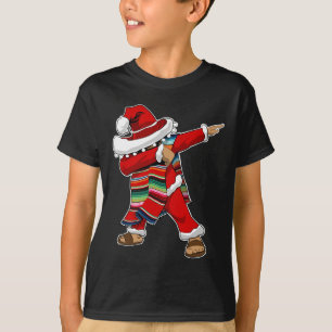 T-shirt Noël Sombrero Dabbing mexicain Serape Poncho S