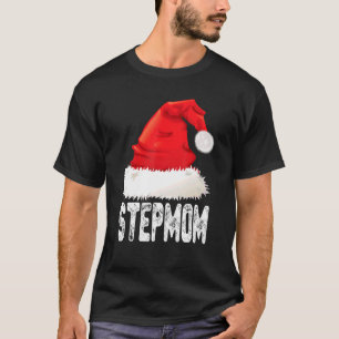 T-shirt Noël Stepmaman Santa Hat Noël Famille jumelée