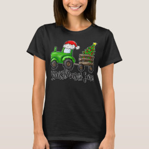 T-shirt Noël Sur La Ferme Tracteur Père Noël Fermier Chris