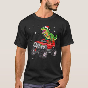 T-shirt Noël t rex camion dinosaure Monster père Noël Paja