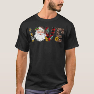 T-shirt Noël Turquoise Cuir de Vache Tacheté à Carreaux