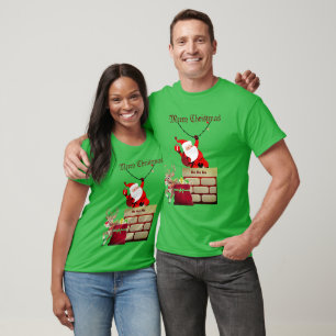 T-shirt Noël vert Père Noël