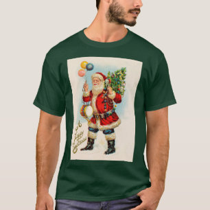 T-shirt Noël vintage, ballons du Père Noël victorien