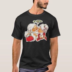 T-shirt Noël vintage Père Noël embrassant Mme Claus