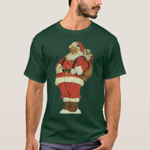 T-shirt Noël vintage, Père Noël victorien avec des jouets