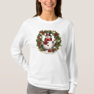 T-shirt Noël vintage Snowman