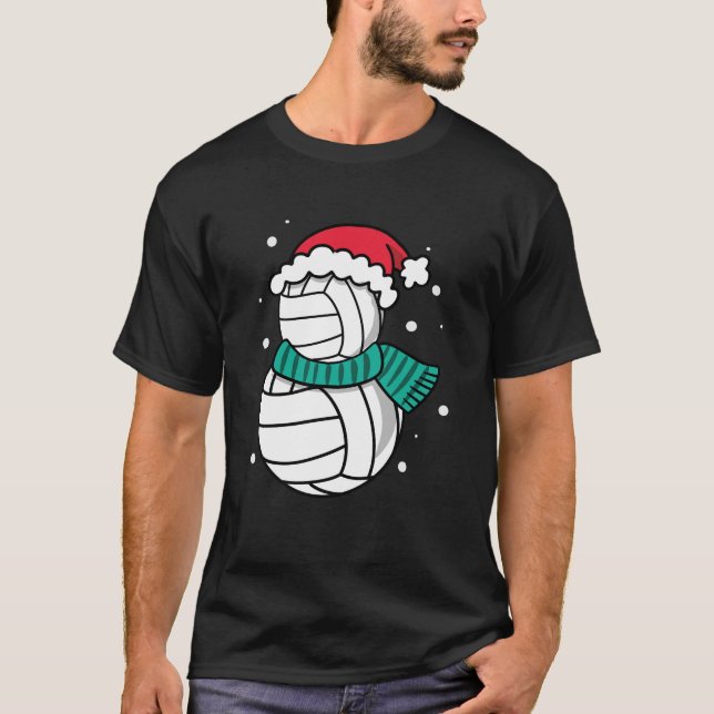 T-shirt Noël VolleyBall Santa Hat (Devant)