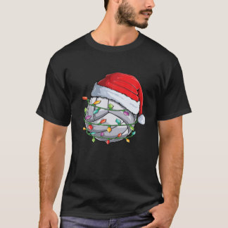 T-shirt Noël Volleyball Santa Hat Funny Noël Pajama B