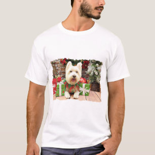 T-shirt Noël - Westie - chanceux