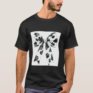 T-shirt Nœud à motif vache esthétique  Impression vache no