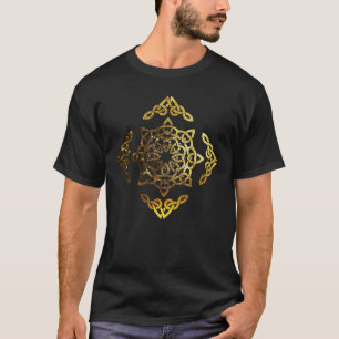 T-shirt Noeud celtique de la feuille d'or