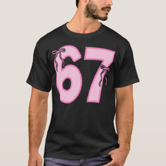 T-shirt Nœud Coquette Rose Dentelle 6 7 Six Sept Mème Femm