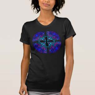 T-shirt Noeud de croix celtique (nuance bleue)