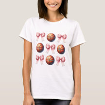 Nœuds roses tendance et design ballons de basket