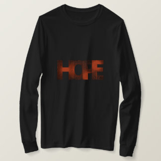 T-shirt noir à manches longues avec motif hope 