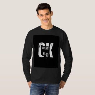 t-shirt noir à manches longues design ok