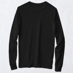 T-shirt noir à manches longues / Personnaliser