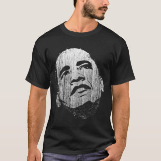 T-shirt noir affligé de Barack Obama