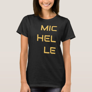T-shirt Noir Ajouter Votre Nom Moderne Plain