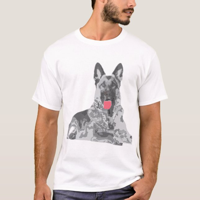 T-shirt noir allemand (Devant)