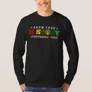 T-shirt Noir Américain Connaissez Votre Histoire 1865 Juin