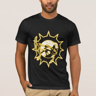 T-shirt Noir américain de pièce en t assermenté par