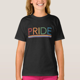 T-shirt noir arc-en-ciel PRIDE