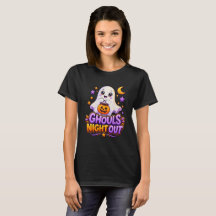 T-shirt noir avec des goules mignonnes pour une so
