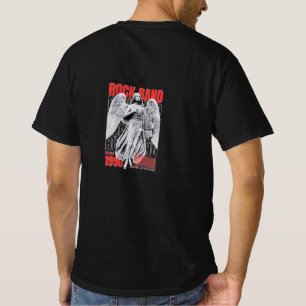 T-Shirt noir avec impression graphique de l'ange d