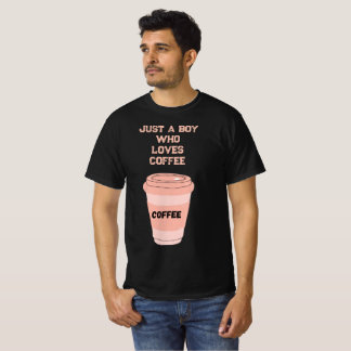 T-Shirt noir avec motif de café