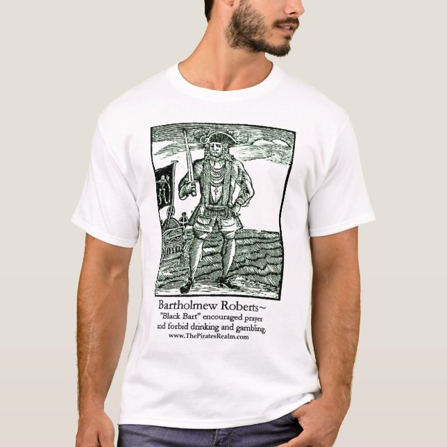 T-shirt Noir Bart du royaume du pirate (Devant)