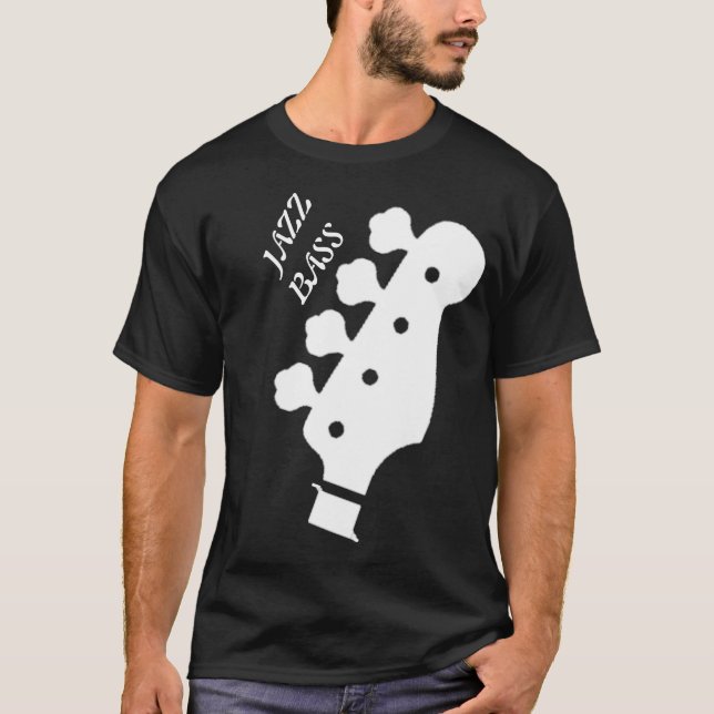 T-shirt noir basse jazz (Devant)