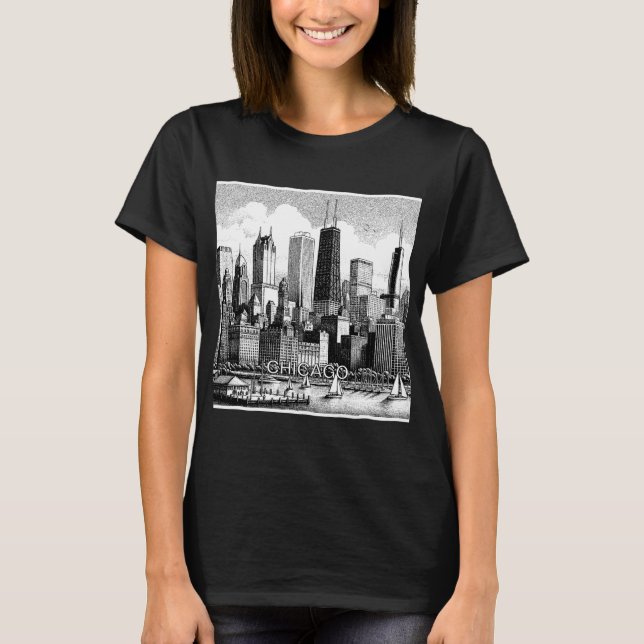 T-shirt noir blanc (Devant)