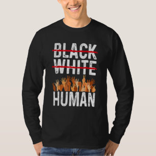 T-shirt Noir blanc Egalité humaine Apparence Noir Histoire