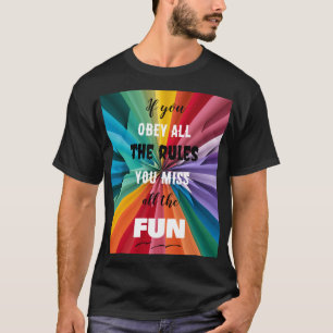 T-shirt noir couleur fun