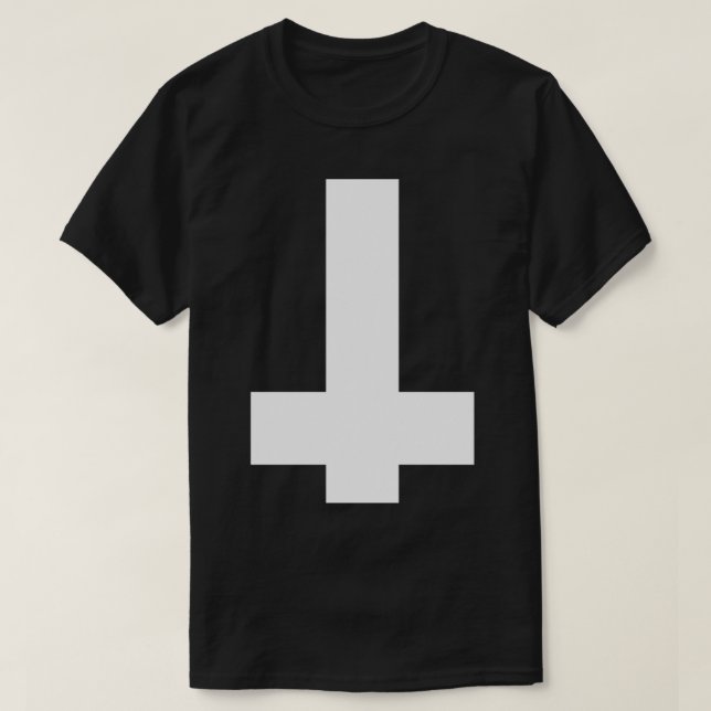 T-shirt Noir croisé à l'envers (Design devant)