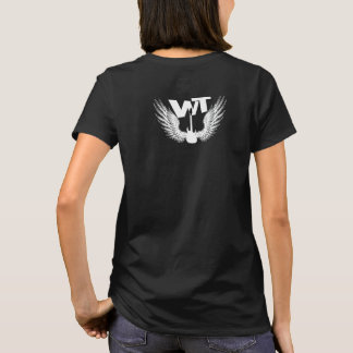 T-shirt noir d'aile du POIDS des femmes de la