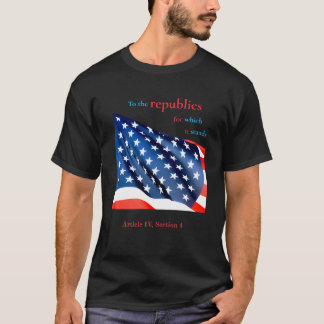 T-Shirt noir de base "Aux républiques...", étoiles