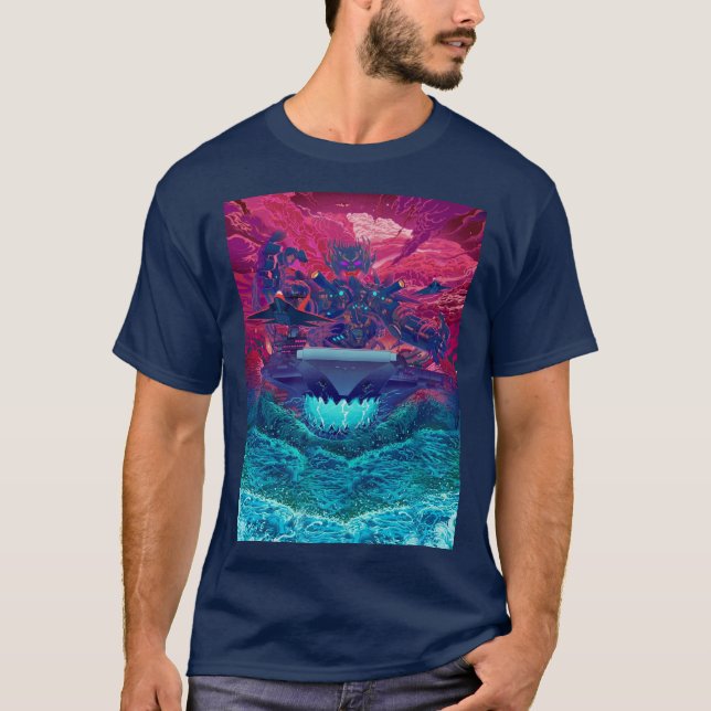 T-shirt noir de base avec graphique chinois de la  (Devant)