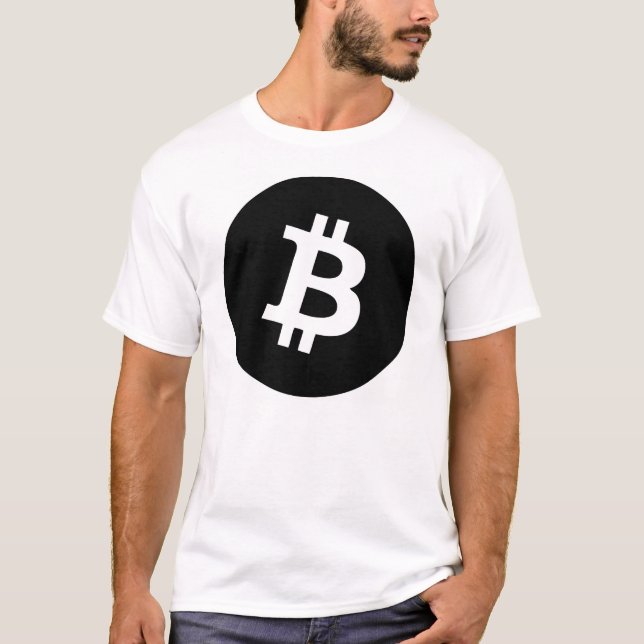 T-shirt Noir de Bitcoin (Devant)