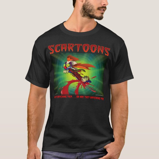 T-shirt noir de clown de SCARTOONS (Devant)